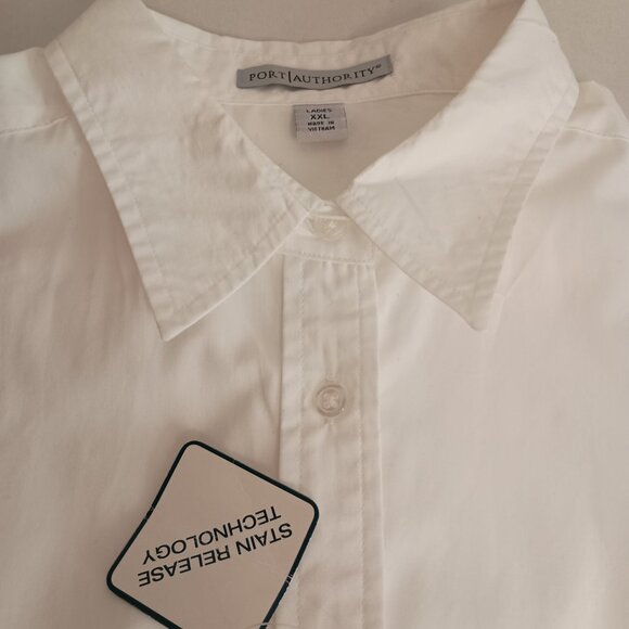 Port Authority Women’s White Button Up Shirt Size XXL NWT - Picture 4 of 16